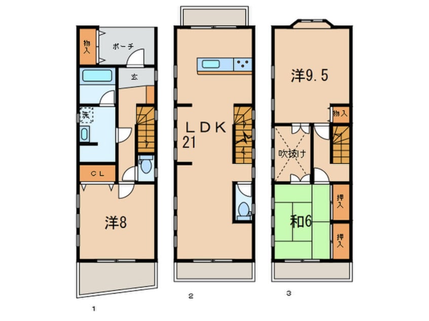 間取図 戸崎町貸家