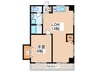 マンション松虫 1LDKの間取り