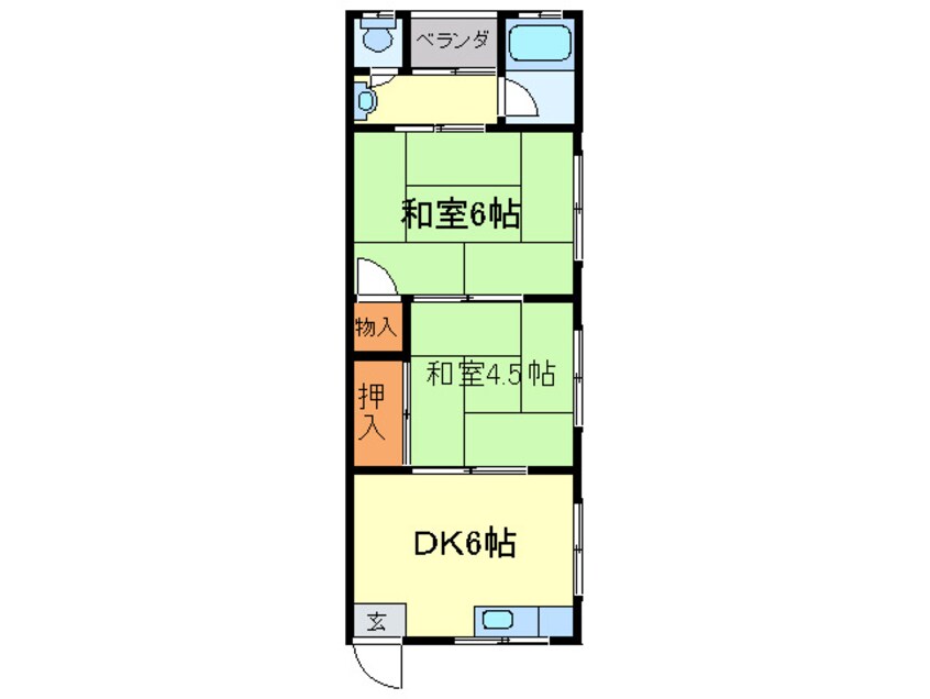 間取図 ハイバレーコーポ