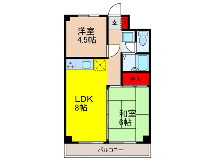 間取図 ダイアパレス三国3号館(203)