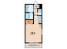ブル－メ・芦屋 1Rの間取り