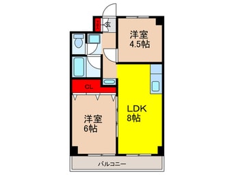 間取図 ダイアパレス三国3号館(204)