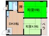 ﾒｿﾞﾝ京橋 2DKの間取り