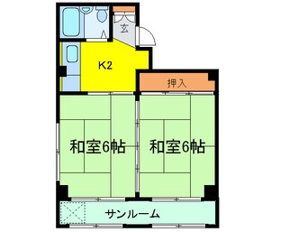 間取図 JPｱﾊﾟｰﾄﾒﾝﾄ港Ⅵ