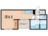 K-TSUCHIYAMA 1Rの間取り