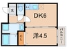 K-TSUCHIYAMA 1DKの間取り