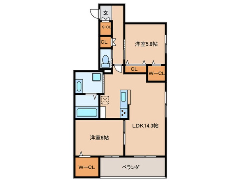 間取図 仮）魚崎中町2丁目プロジェクト