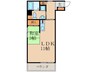 ロハス江坂 1LDKの間取り