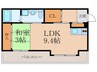 ロハス江坂 1LDKの間取り