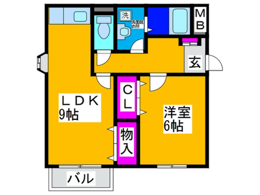 間取図 サンパティ－クメゾン