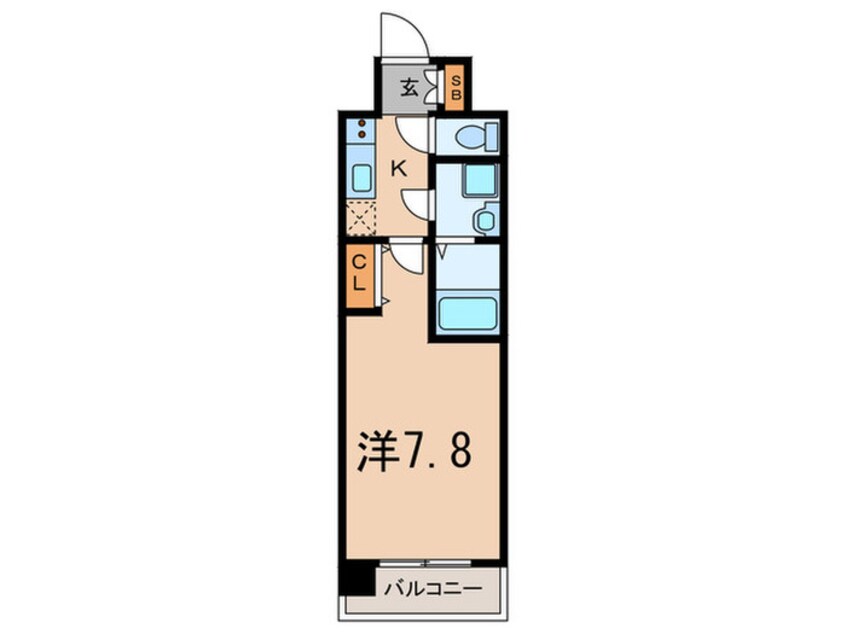 間取図 ｴｽﾘｰﾄﾞ神戸三宮ﾉｰｽｹﾞｰﾄ（1203）