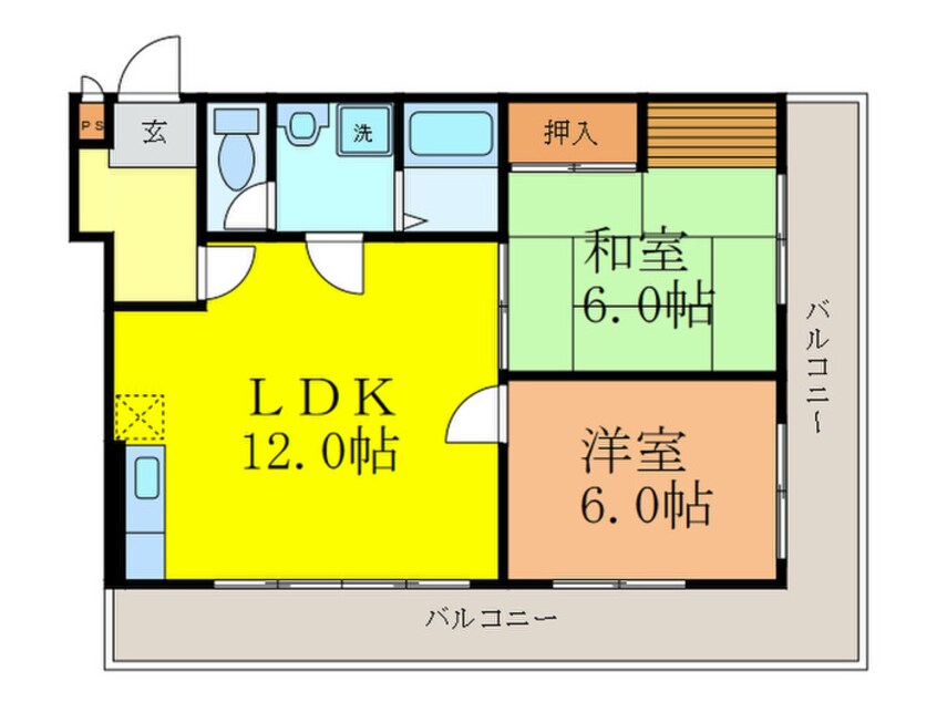 間取図 タウンハイツ穂積