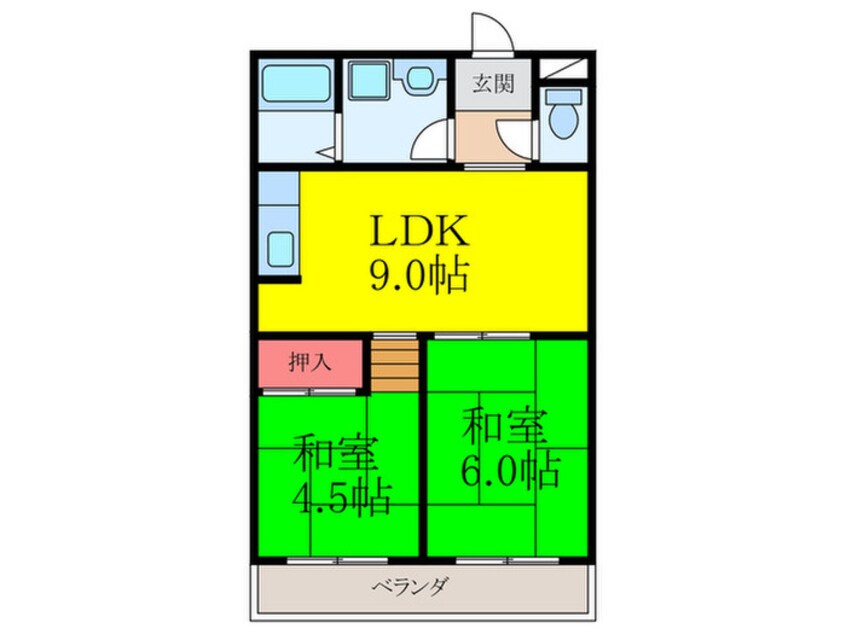 間取図 タウンハイツ穂積