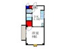 カーサ清明 1DKの間取り