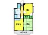 ステム中百舌鳥 2DKの間取り