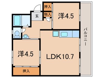 間取図 ドミールサニー君影町１号棟