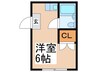 エスオーハイツ 1Rの間取り