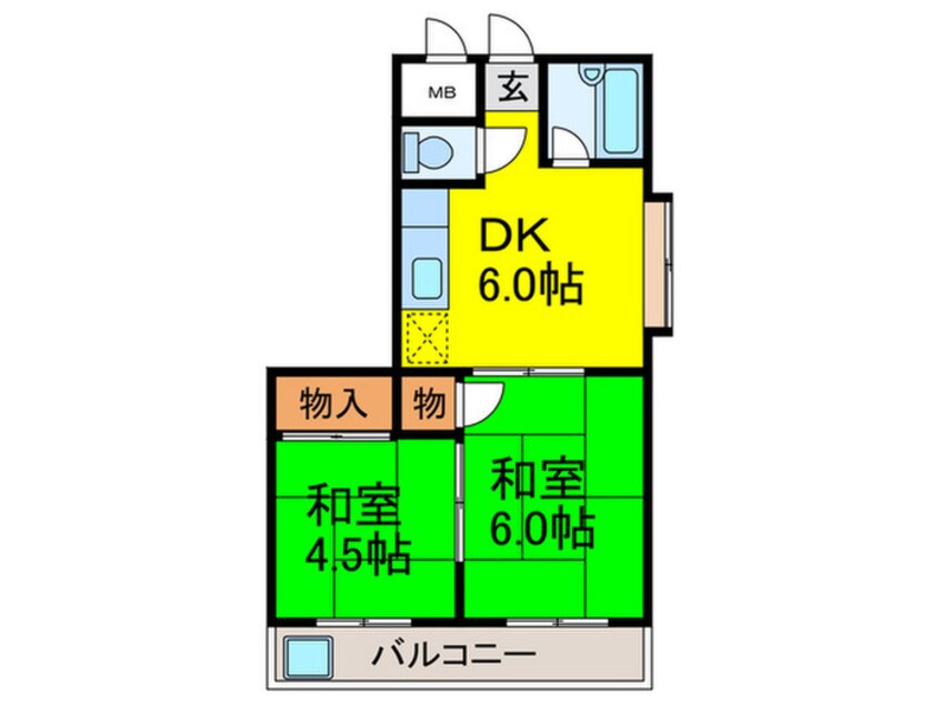 間取図 Ｍプラザ津田駅前弐番館