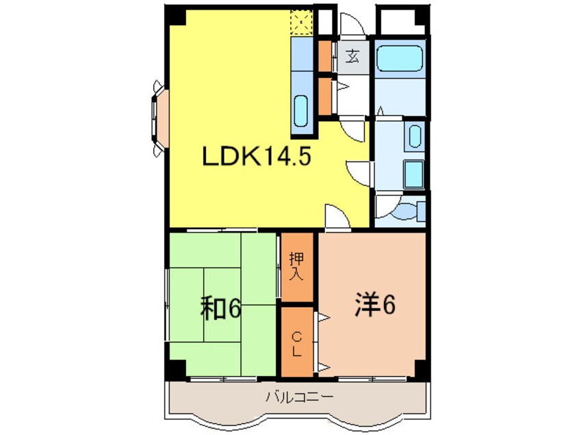 間取図 フォルチューナ芦屋