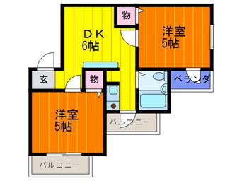 間取図 アメニティー大東2番館