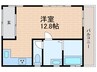 大原町甲南ビルⅡ 1Rの間取り