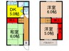 上四条町戸建 3DKの間取り