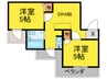 アメニティー大東4番館 2DKの間取り