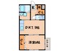 コーポ南城園 1DKの間取り
