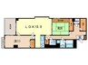ヴィラン夙川Ⅱ(103) 2LDKの間取り