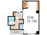 ト－ヨ－ビル 1Rの間取り