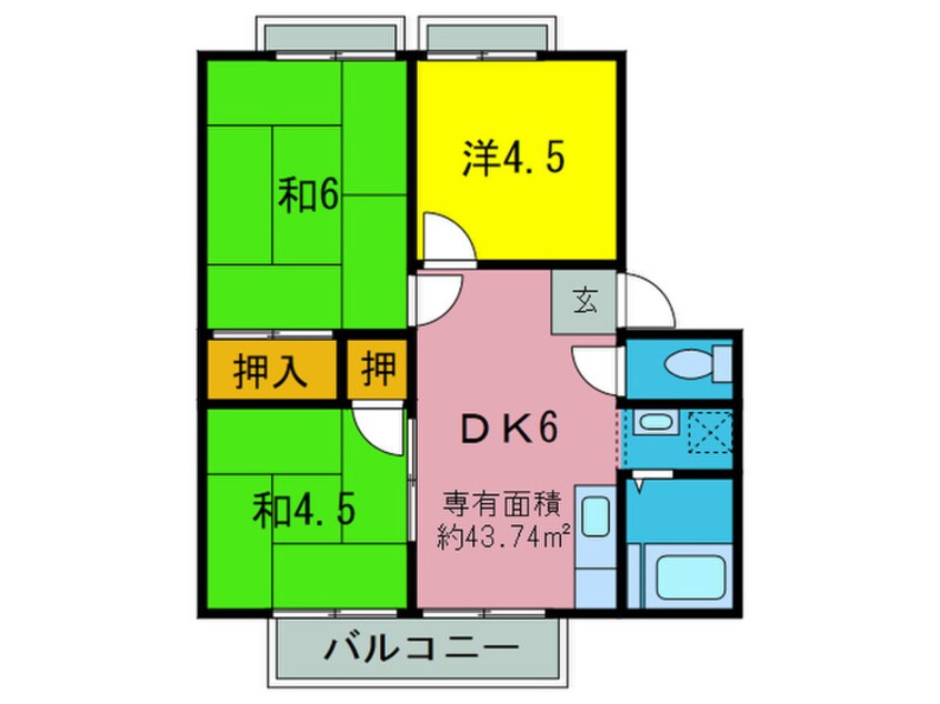 間取図 TWIN HILL松幸苑