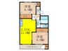 吹東マンション 2LDKの間取り