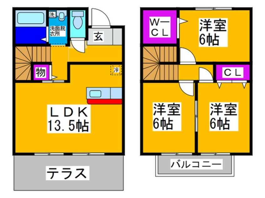 間取図 リバ－コ－ト北野田