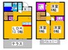 リバ－コ－ト北野田 3LDKの間取り