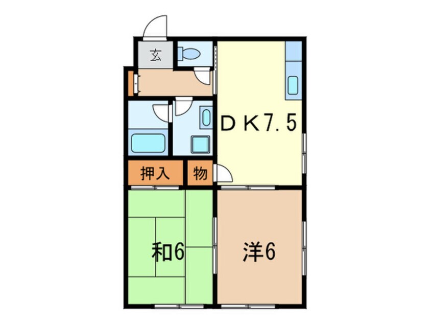 間取図 芦屋ニュ－ハイツ