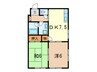 芦屋ニュ－ハイツ 2DKの間取り