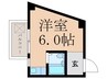 ドミール東野 1Rの間取り
