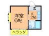 ハイム山之内 1Kの間取り