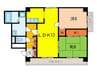 アンソレイエ逆瀬川 2LDKの間取り