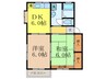 シティハイムオーク 2DKの間取り