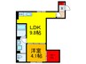 ARCA弥刀駅前 1LDKの間取り