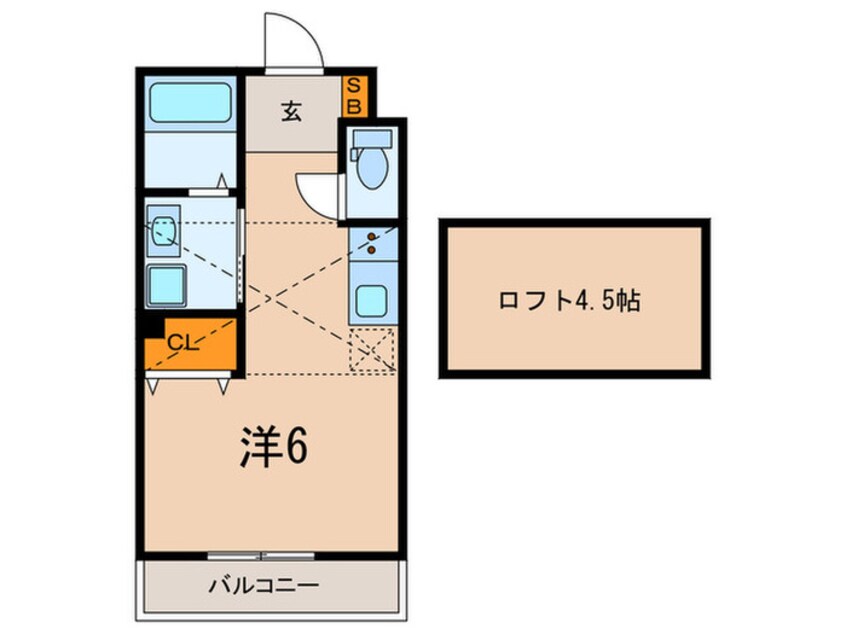 間取図 ﾜｺｰﾚｳﾞｨｱｰﾉ山下町ｱｽﾃｨｵﾝ