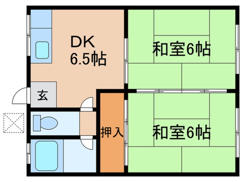 間取図 一ツ松アパート