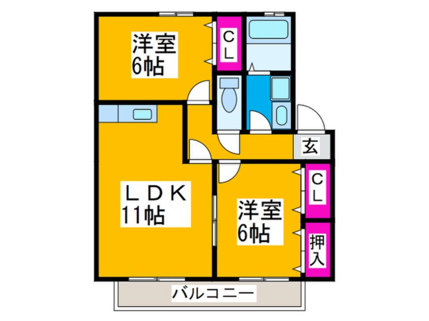 間取図 コテ－ジ原寺