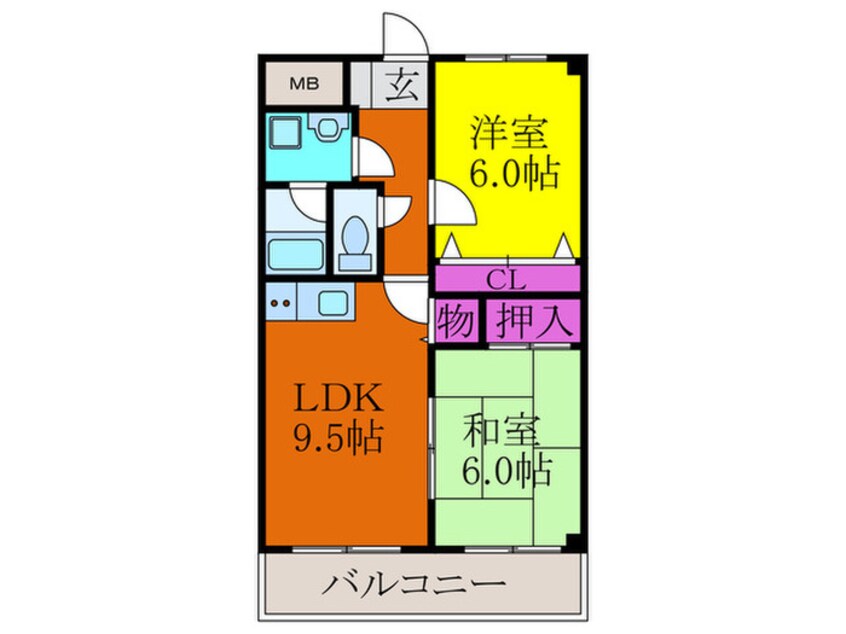 間取図 クレールミシマⅡ