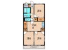 第２吉住マンション 3DKの間取り