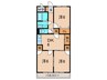 第２吉住マンション 3DKの間取り