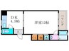 富士マンション 1DKの間取り