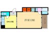 富士マンション 1DKの間取り