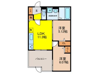 間取図 K１阪南町